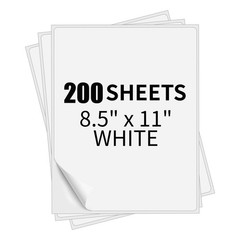 200 8.5 x 11 Full Sheet Shipping Mailing Labels Blank Self Adhesive Laser InkJet