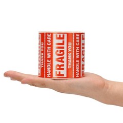500 Large 3×5 Fragile Handle with Care Thank You Labels Stickers Free Shipping