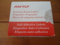 METO Self-Adhesive 1-Line Plain White Labels ( 11 Rolls ) Brand New