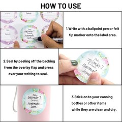 300 Waterproof Canning Labels for Jars Labels Food Labels round for Food Contain