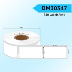 8Rolls 1″ x 1-1/2″ Book Spine Labels Tapes 30347 for Dymo LabelWriters 450 Duo
