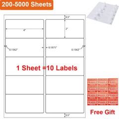 200-5000 Sheets Shipping Address Labels Self Adhesive 2″x4″ Laser Inkjet Labels