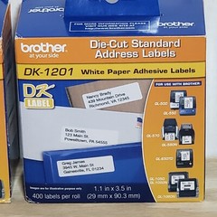Brother DK-1201 QL Label Printer Standard White Paper Address Labels 2-Pack New
