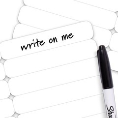 100 pcs Writable Iron on Name Tags for Clothing with Permanent Laundry Marker…