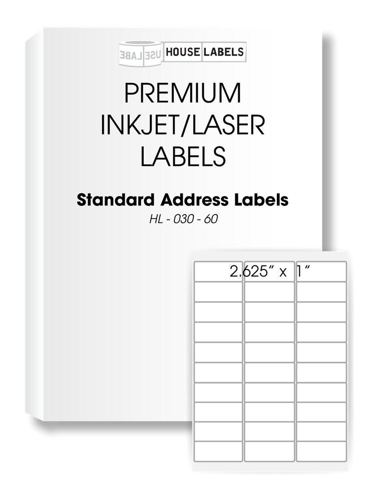 1000 Sheets 30000 Labels FBA 1 x 2 5/8 Address Mailing Labels 30 UP 1 x 2.625
