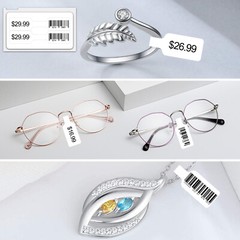 2Rolls Jewelry Price 1500 Labels 2-up for Dymo Labelwriter 30299 PriceTag