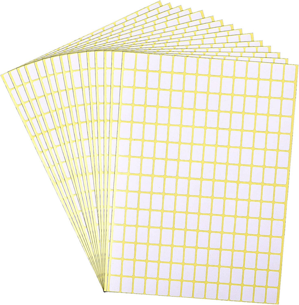 2940 Pcs Matte Small White Labels Stickers Blank Labels Removable Price Tags Lab