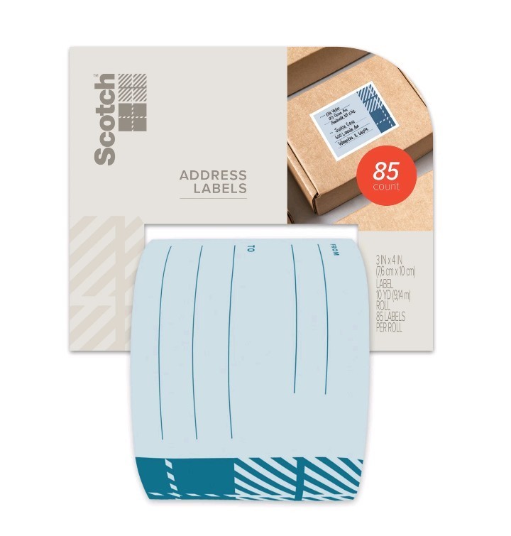 Scotch Mailing Label Roll: 3 in. x 4 in. (Blue) *85-labels