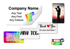 Rectangle Custom Printed PP VINYL Personal Stickers Labels Postage Address LOGO