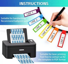 360PCS Cable Labels 12 Colors Waterproof Cable Tags Wire Cord Label for Elect…