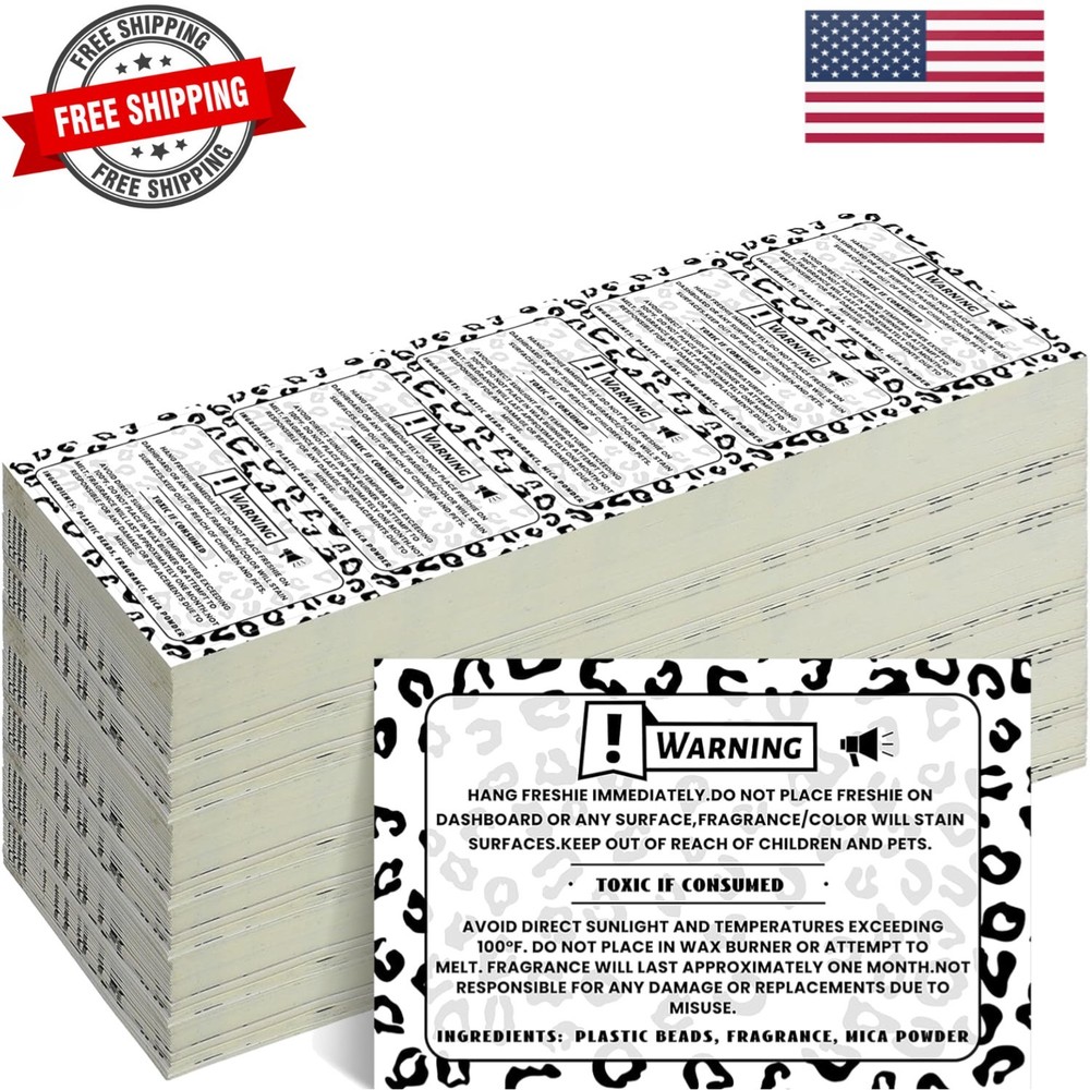 500 Pcs Freshie Warning Label Stickers 2.25 x 1.25 Inches Waterproof Freshies…