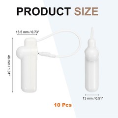 10Pcs Security Hard Tags RF 8.2MHz Clothes Hard Tags with Lanyards, White