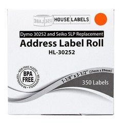 DYMO LW 30252 RED Address Labels for LabelWriter – 6 Rolls of 350 – FAST SHIP