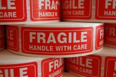 9 Rolls 1000 Per Roll 1 x 3 FRAGILE HANDLE WITH CARE Stickers Labels, Easy Peel