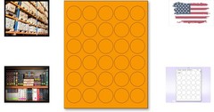 3000 Neon Color Labels | 1.5″ Round, Strong Adhesive for Laser & Inkjet