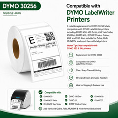 1PK Compatible DYMO 30256 2-5/16″ x 4″ Shipping Label Labelwriter 450 Duo 4XL