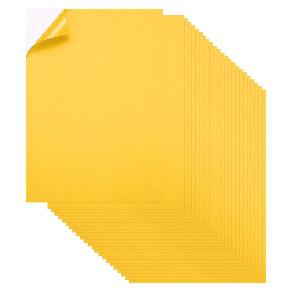 Printable Sticker Paper 50 Sheets 8″x12″ A4 Self Adhesive Dark Yellow