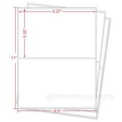 Round Corner Shipping Labels 8.5″ x 5.5″ Half Sheets Self Adhesive 2 Per Sheet