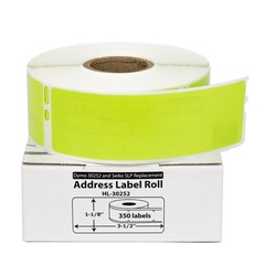 DYMO LW 30252 GREEN Address Labels for LabelWriter – 100 Rolls of 350 – FAST !