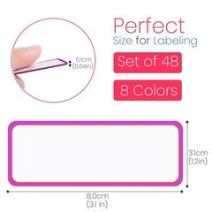 48 Pcs Magnetic Dry Erase Labels Name Plate Tags for Classroom Office Whiteboard