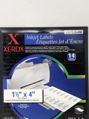 Xerox Inkjet Labels White 1 1/3” X 4” 350 Labels IWJ120 25 Sheets New!