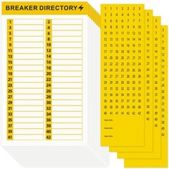 Tear Resistant Breaker Panel Labels 16 Adhesive Stickers for Easy Circuit Access