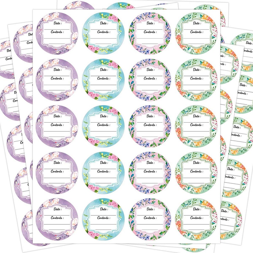 300 Waterproof Canning Labels for Jars Labels Food Labels round for Food Contain