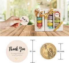 4000 Pcs Thank You Stickers Rolls, 1.5 Inch Round | Gold Foil Thank You Seal …