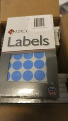 Maco MR1212-3 3/4″ Diameter Light Blue Labels 18000 Total