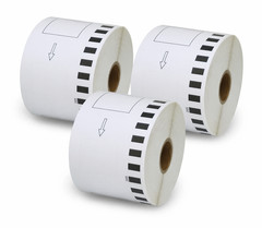 3 Rolls Continuous Labels Replacement Brother QL DK-2205 2.4 in x 100 ft