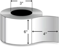 1 Rolls Ribbon Required Thermal Transfer Labels 4×6 1000 Labels/Roll 3 Inch Core