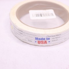 Removable Adhesive HMIG Label w/ 4 Color Imprint Chemical Name 2-1/2″ L x 3/4″ W