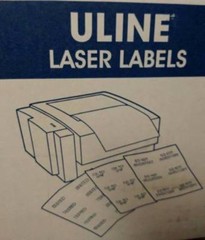 ULINE LASER Premium Self Adhesive 8 1/2” x 5 1/2” A4 Label – 2 Lables/Sheet