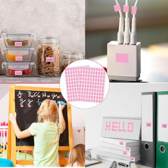 Color Coding Labels,3000 PCS 1/2″ X 3/4″ Pink Rectangular Colored Labels Sticker