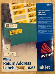 Return Address Labels 3-Pack – 3/4″ x 2-1/4″ – Matte White & Silver – 1020 Count