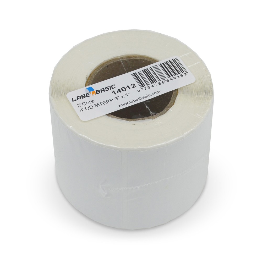 Labels for Primera LX500 Printer 3″ x 1″ 900 Matte Polypropylene Labels Per Roll