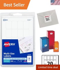 Removable White Labels (0.75 x 1 in), 1000 Count – Effortless Organization