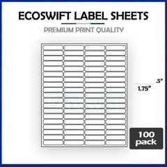 8000 Address Labels Laser Ink Jet 80UP 80 labels Per Sheet 1.75×0.5 100 Sheets