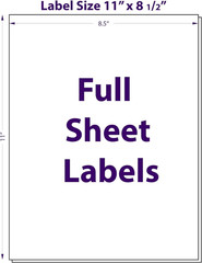 Sticker Paper Full Sheet Laser Inkjet Printable 8.5×11 100 Sheets Shipping