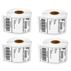 4 Rolls White Shipping Labels For Dymo 30256 2-5/16″ x 4″ Label Writer 450 Turbo