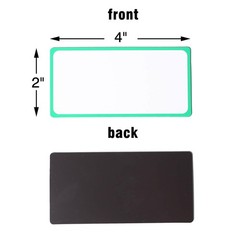 Dry Erase Magnetic Labels: 40PCS, 4×2” Magnets Name Tags Plates for School Cl…