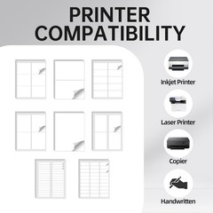 2/3″ x 3-7/16″ File Folder Labels, 900 Return Address Stickers for Laser/Inkj…
