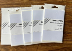 shur- stick labels 2×4 inches 120 labels white 5 set