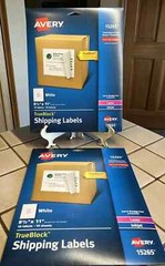 Avery 15265 White Laser Shipping Labels 8 1/2 x 11 Template 10 Labels