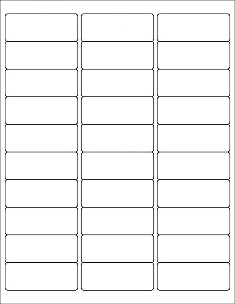 30-up 500 Sheets 1″ x 2-5/8″ Address Labels for Laser/Inkjet Printers, 15000 …