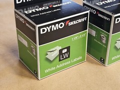 x2 Skilcraft Labelwriter, Thermal Address, Black On White, Package Of 520×2