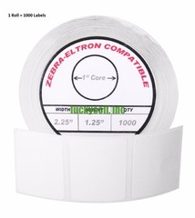 4 Rolls 2.25×1.25 Direct Thermal Shipping Labels – 1000/roll for Zebra LP2824