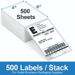 24 Stacks 4×6 Thermal Labels 500 Labels/Stack for Rollo Zebra – 12000 Labels