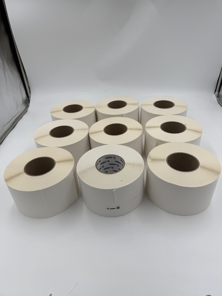 Lot of 9 Zebra 4 x 6in Thermal Transfer Paper Labels 1,000 Per Roll 2000T