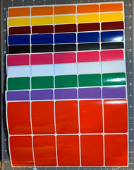 100 Rectangular Moving Tags Labels Sticker 10 different Colors 2″H x 3″W